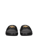 Black Leather Slippers