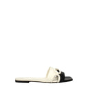 Black Leather Slippers