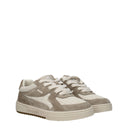 Sneakers basse in tessuto beige