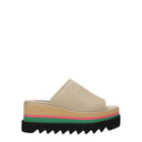 Beige Leather Slippers