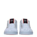 Blue Leather Slip-On Loafers