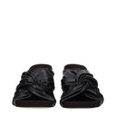 Black Leather Stiletto Heel Sandals