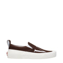 Mocassins marrons de tecido sem cadarço