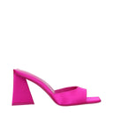 Pink Satin Stiletto Heels Sandals