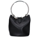 Schwarze Lederhandtasche