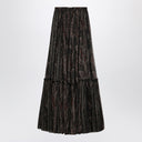 Saint Laurent Ruffled skirt with Paisley print