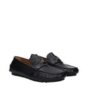 Mocassins de couro preto sem cadarço