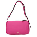 Rosa Leder Schultertasche