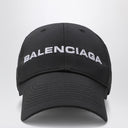 Gorra de béisbol negra/blanca con logo Balenciaga