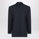 Saint Laurent Double-breasted navy blue wool jacket