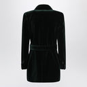 Chaqueta estilo safari de terciopelo verde Saint Laurent