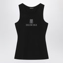 Balenciaga camiseta sin mangas negra Nano BB
