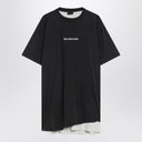 Faded black double Balenciaga Back T-shirt