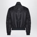 Bomber nero in nylon con zip Alexander McQueen