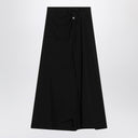 Balenciaga Draped black skirt in crêpe
