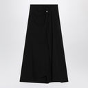 Черная драпированная юбка Balenciaga из крепа