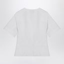 Camicia corsetto bianca Alexander McQueen in popeline