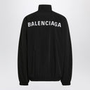 Sudadera negra Balenciaga con cremallera trasera
