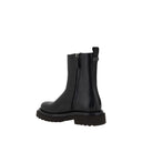 Botas de Tornozelo em Couro de Bezerro Preto Bos Taurus