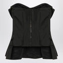 Alexander McQueen Black corset top in silk blend