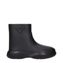 Black Cotton Ankle Boots