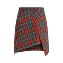 Mini Saia de Lã de Fleece Multicolorida