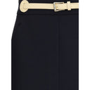 Gonna Midi in Lana Black Fleece