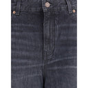 Jeans svasati neri in cotone