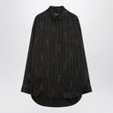 Balenciaga Pinstriped black button-down shirt