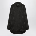 Balenciaga Pinstriped black button-down shirt
