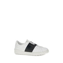 Weiße Kalbsleder Bos Taurus Low-Top-Sneaker