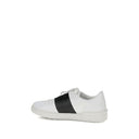 Weiße Kalbsleder Bos Taurus Low-Top-Sneaker