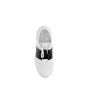 Weiße Kalbsleder Bos Taurus Low-Top-Sneaker
