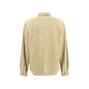 Camicia da uomo beige in cotone