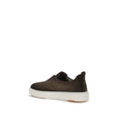 Sneakers basse marroni in gomma