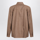 Saint Laurent Overshirt in beige/brown/black houndstooth