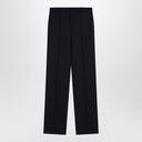 Saint Laurent High-waisted blue wool pants