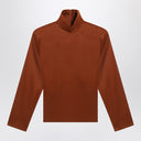 Saint Laurent Caramel silk-blend blouse