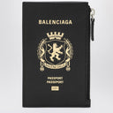 Balenciaga Black leather passport holder and wallet