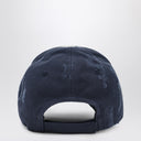 Boné de beisebol branco/azul da Balenciaga com assinaturas