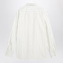 Camicia Cassandre a righe bianche di Saint Laurent in cotone