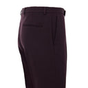 Pantaloni da abito in lana Bordeaux