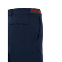 Blaue Baumwoll-Freizeithose