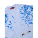 Camisa Azul com Estampa de Algodão