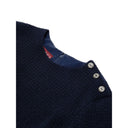 Vestido Curto de Lã Azul Marinho