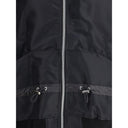 Schwarze Nylon-Bomberjacke
