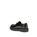 Mocassins Slip-On de Couro Preto de Bezerro Bos Taurus