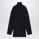 Balenciaga Pinched navy mini dress in wool and cotton