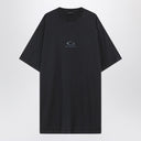 Camiseta oversize deportiva negra lavada Loop Icon de Balenciaga