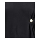 Schwarzes Woll-Sweatshirt